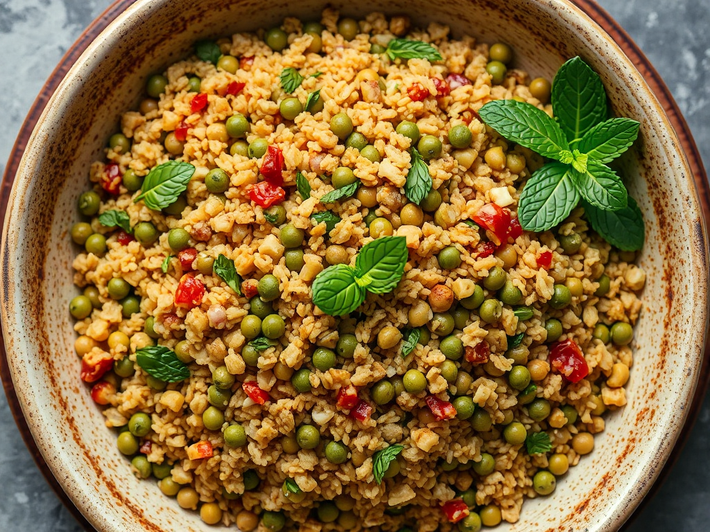 Mercimekli Bulgur Salatası - Ceviz ve Taze Otlar ile
