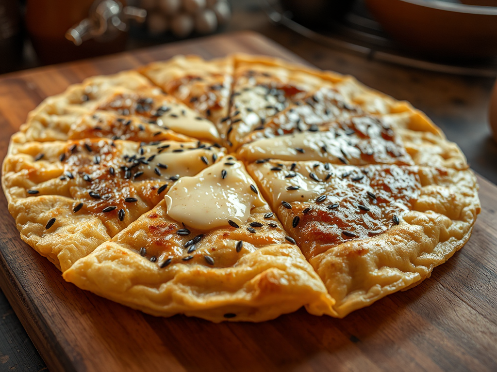 Çıtır Peynirli Gözleme (Çörek Otlu)