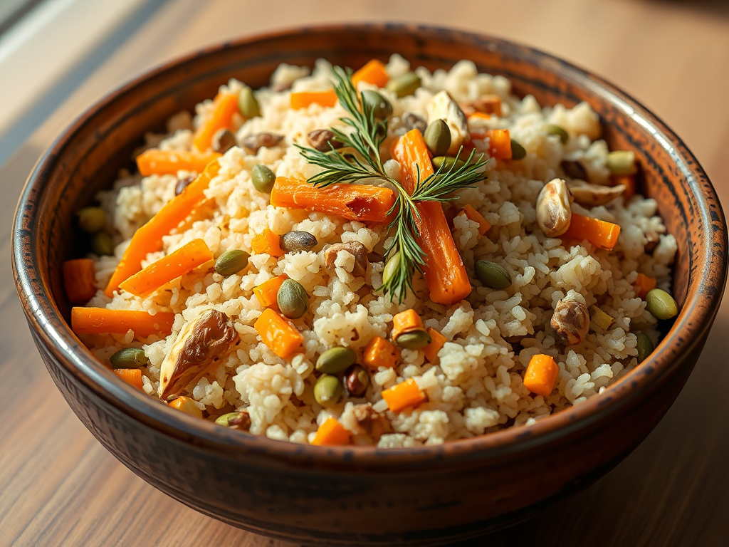 Havuçlu Fıstıklı Bulgur Pilavı