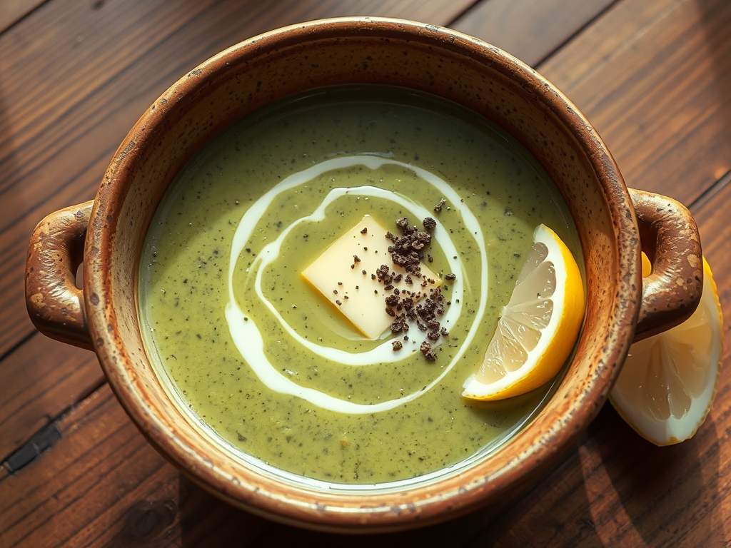 Limonlu Ispanak ve Yumurta Çorbası