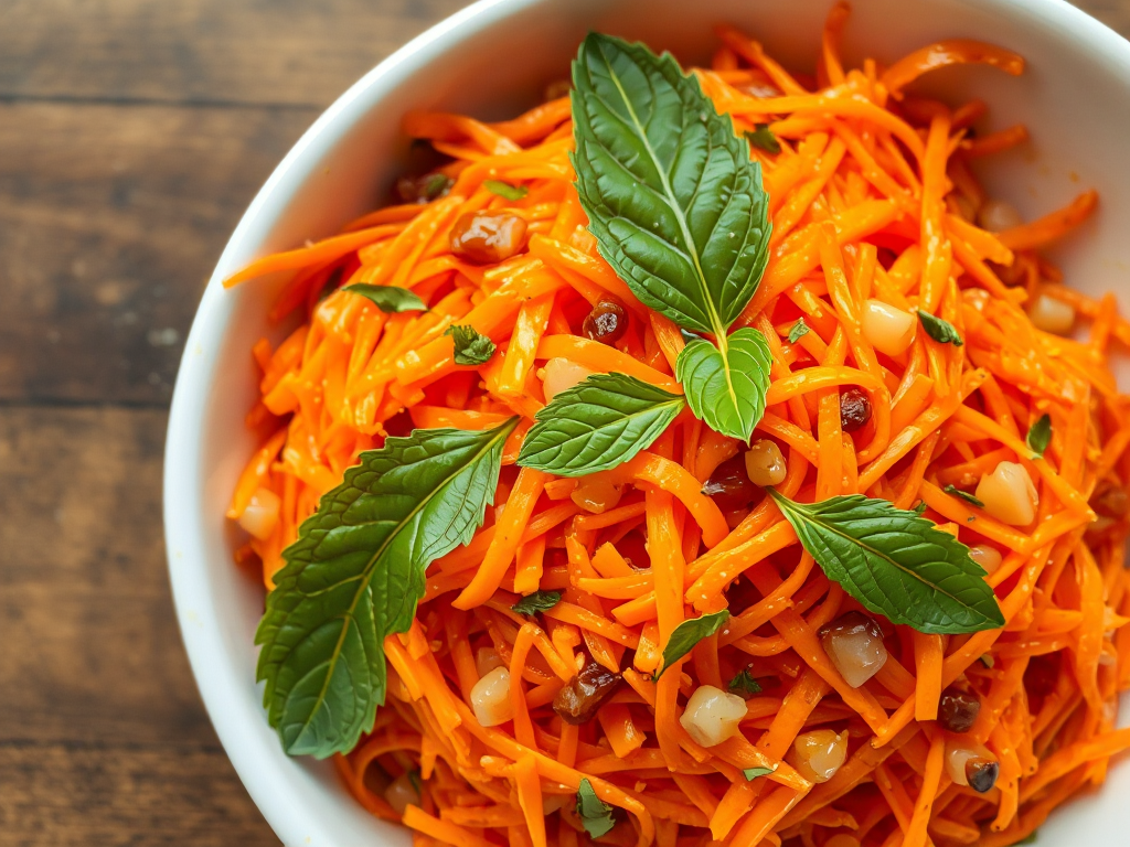 Fas Usulü Havuç Salatası Portakal Çiçeği ve Tarçınlı