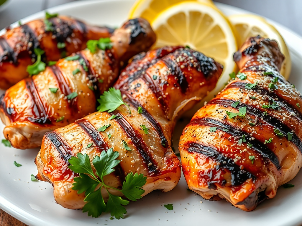 Halep Biberi ve Sumak Soslu Izgara Tavuk But