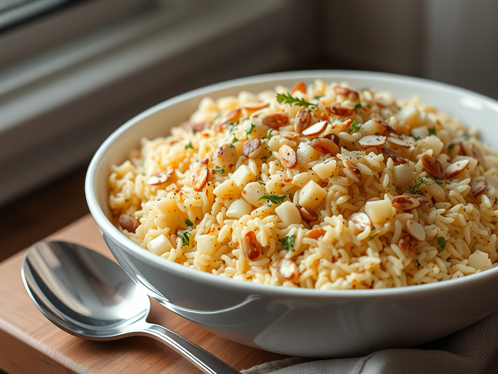 Bademli ve Sarı Üzümlü Safran Pilavı