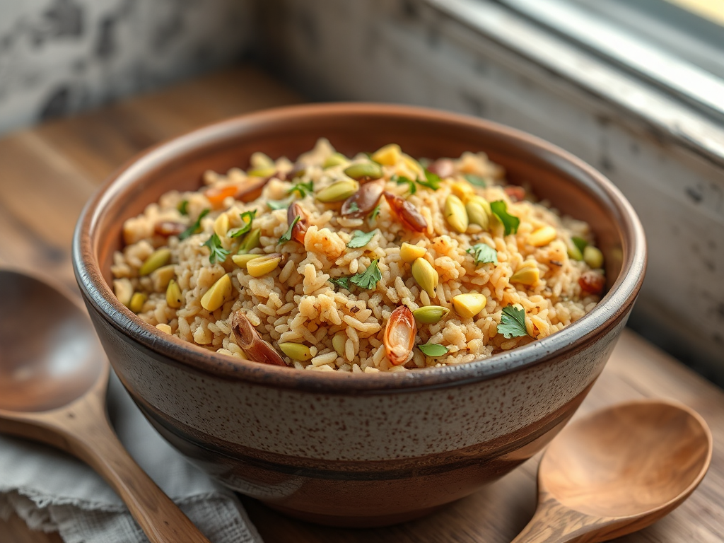 Karamelize Arpacık Soğanlı Firikilı Pilav