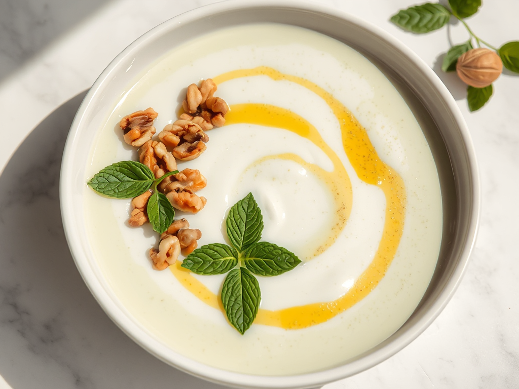 Salatalıklı Soğuk Yoğurt Çorbası (Cacık Çorbası)