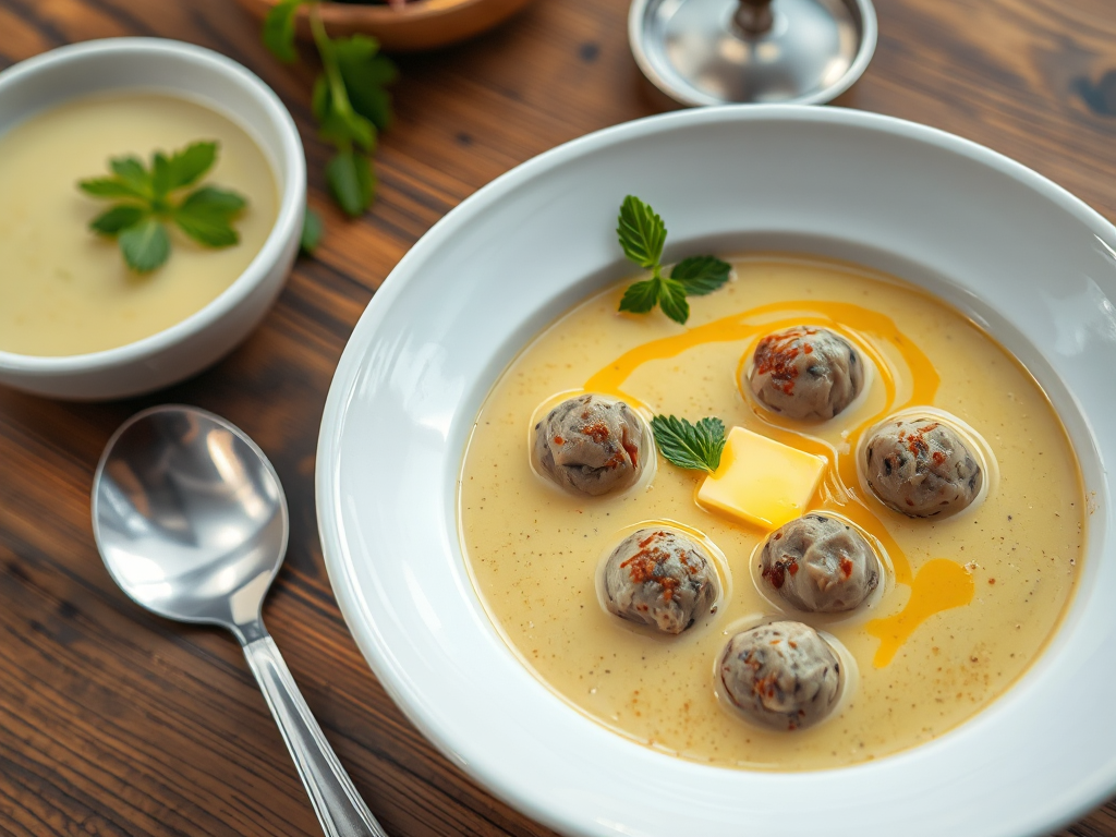 Wedding Soup with Tiny Meatballs and Lemon
