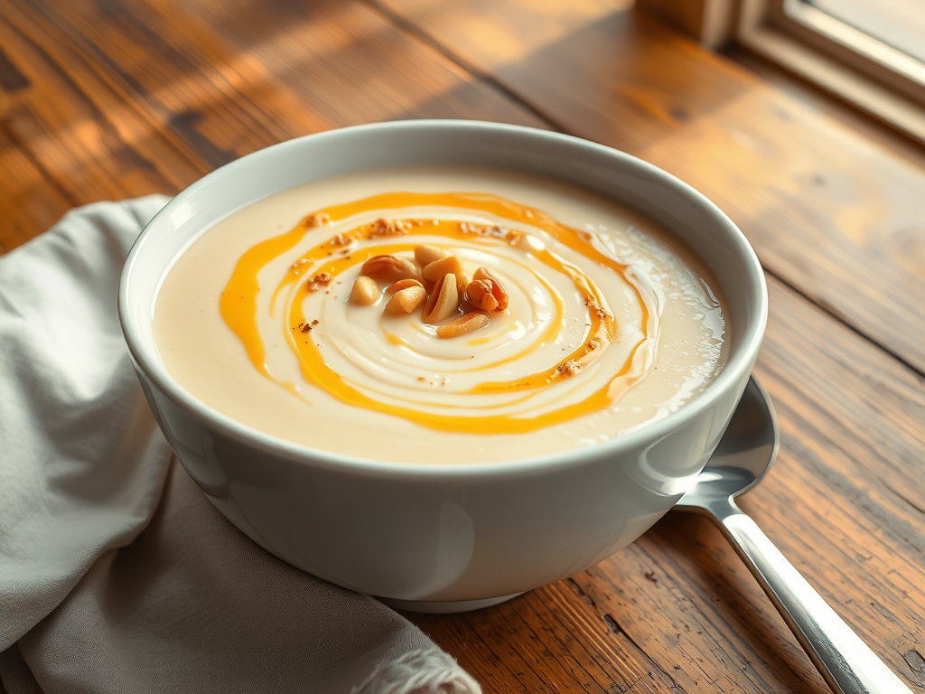 Kavrulmuş Kajulu Kremalı Karnabahar Çorbası