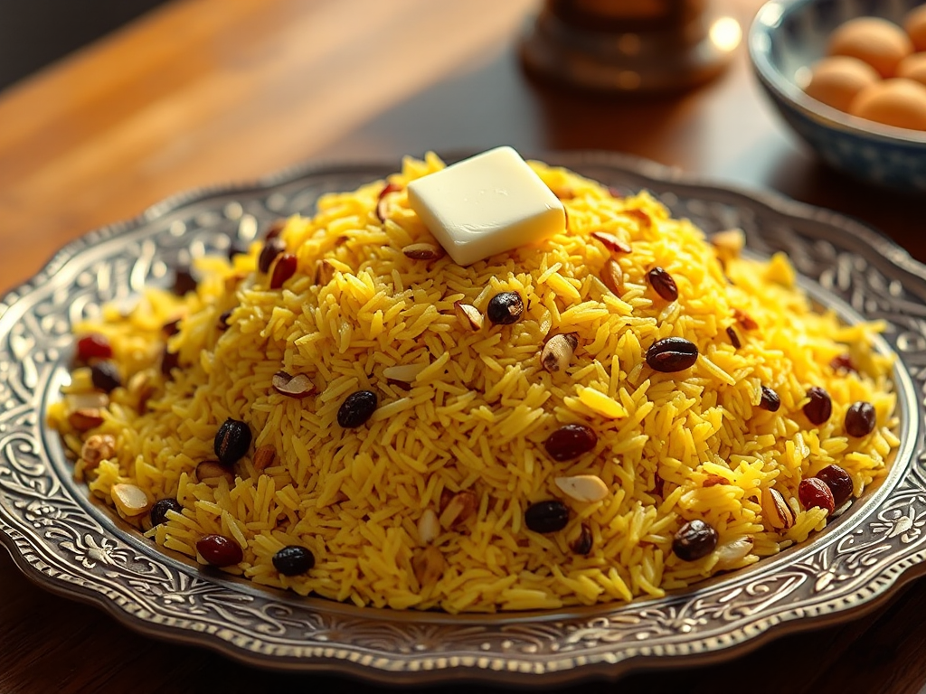 Safranlı Fıstıklı İç Pilav