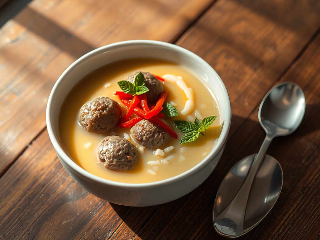 Wedding Soup with Lamb Meatballs and Lemon