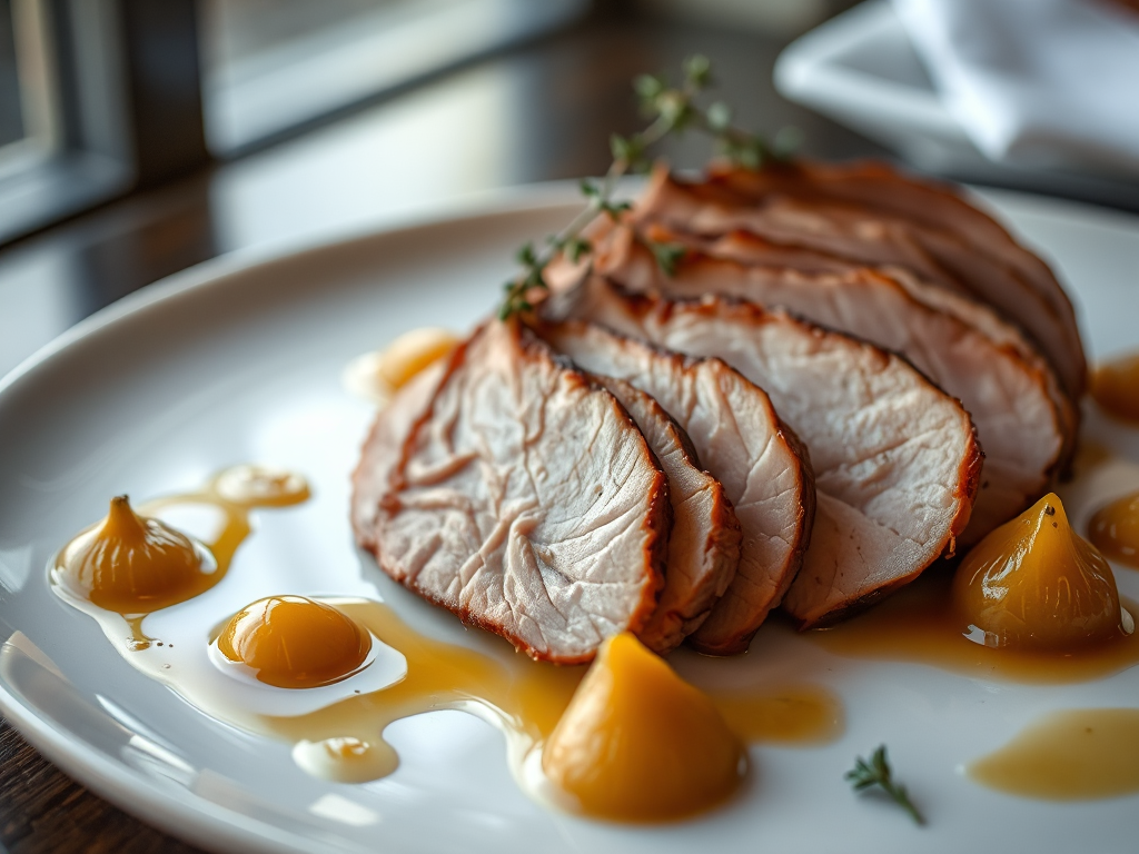 Pan-Seared Duck Breast with Quince and Honey Glaze