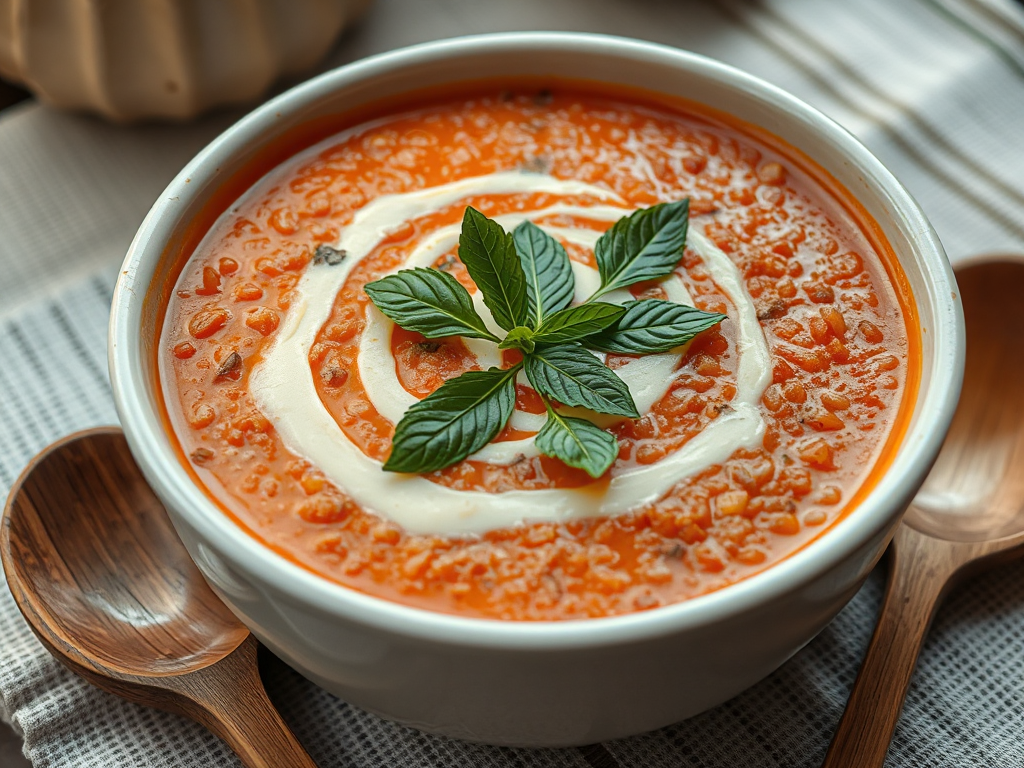 Anatolian Tomato and Bulgur Soup with Dried Mint