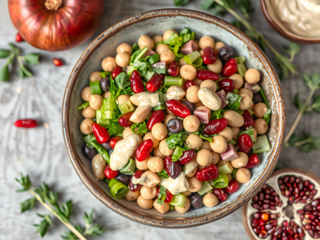 Kerevizli ve Narlı Börülce Salatası