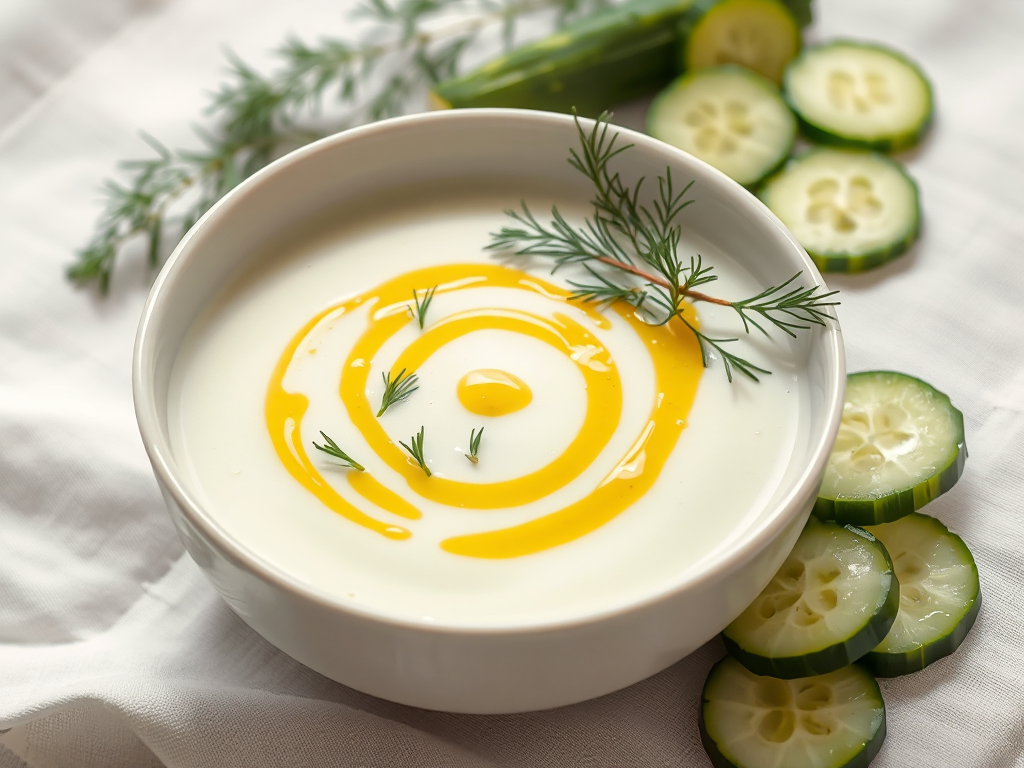 Salatalıklı Soğuk Yoğurt Çorbası