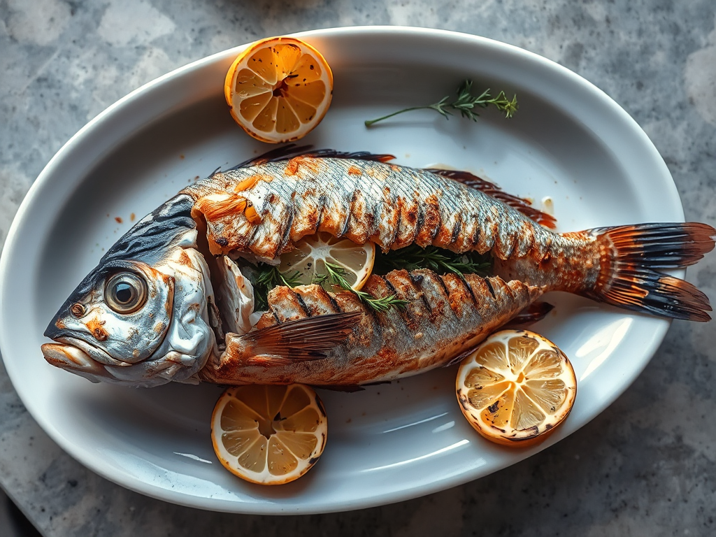 Sumak, Limon ve Otlu İç Harçla Fırınlanmış Uskumru