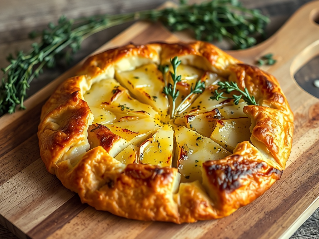 Kaşkaval Peynirli Çıtır Patates ve Pırasa Galette