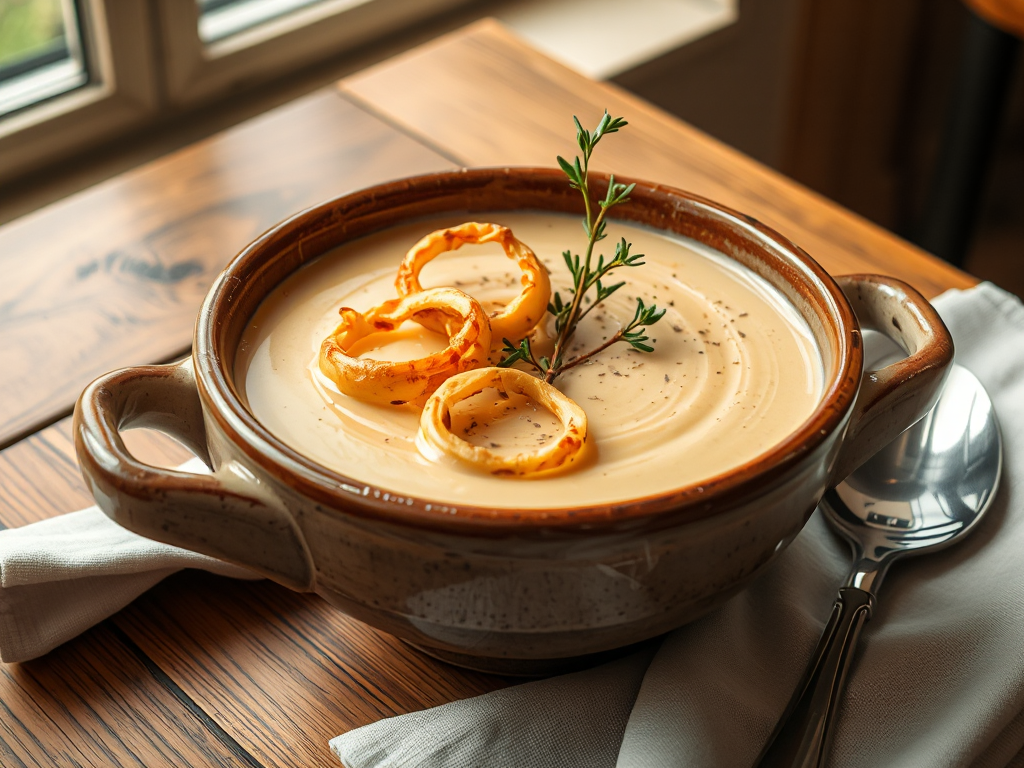 Kekikli Mantar Çorbası Kızarmış Arpacık Soğanlı