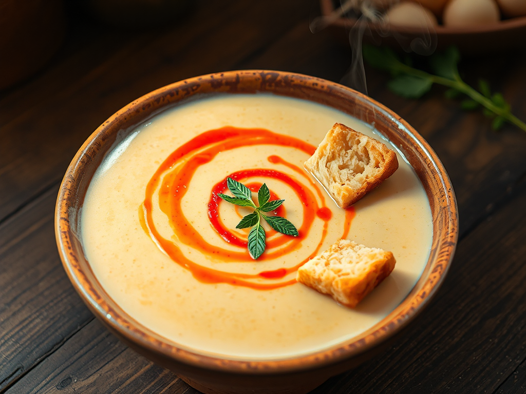 Kuru Naneli ve Kırmızı Biberli Tereyağlı Tarhana Çorbası