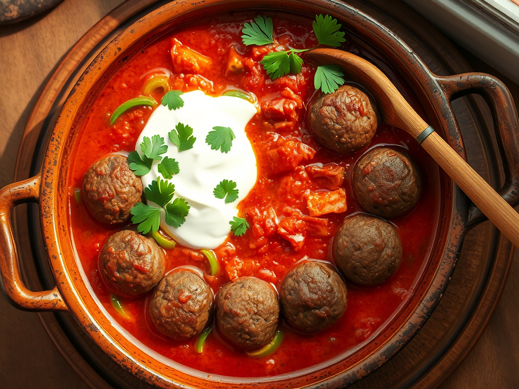 Köfte - Kırmızı Soslu Kıymalı Köfte