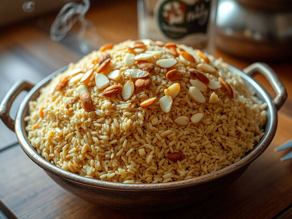 Bademli Şehriyeli Bulgur Pilavı