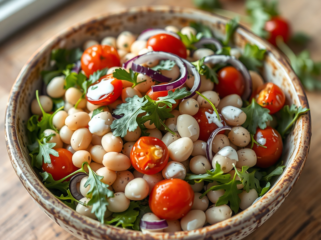 Kuru Fasulye ve Roka Salatası