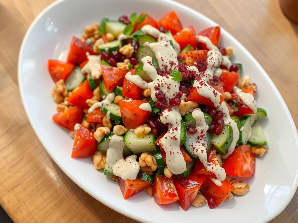 Gavurdağı Salatası - Tahinli Domates ve Ceviz Salatası