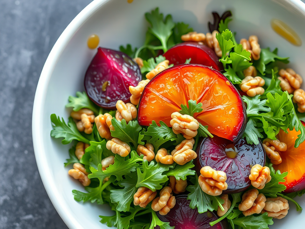 Roka Salatası - Fırınlanmış Pancar, Ceviz ve Narenciye Soslu Roka Salatası