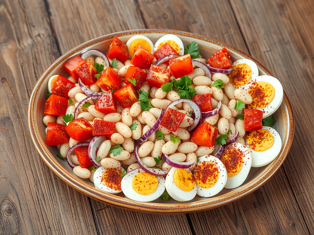 Piyaz - Tahinli Kuru Fasulye Salatası