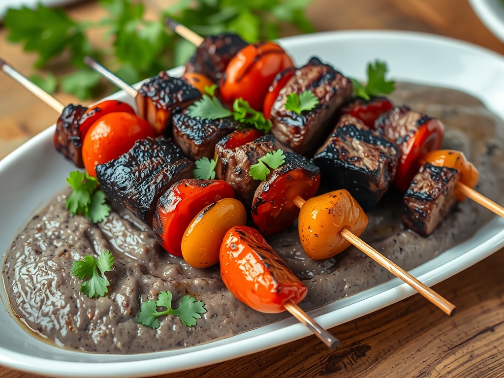 Patlıcanlı Kebap - Grilled Beef Kebabs with Smoky Eggplant
