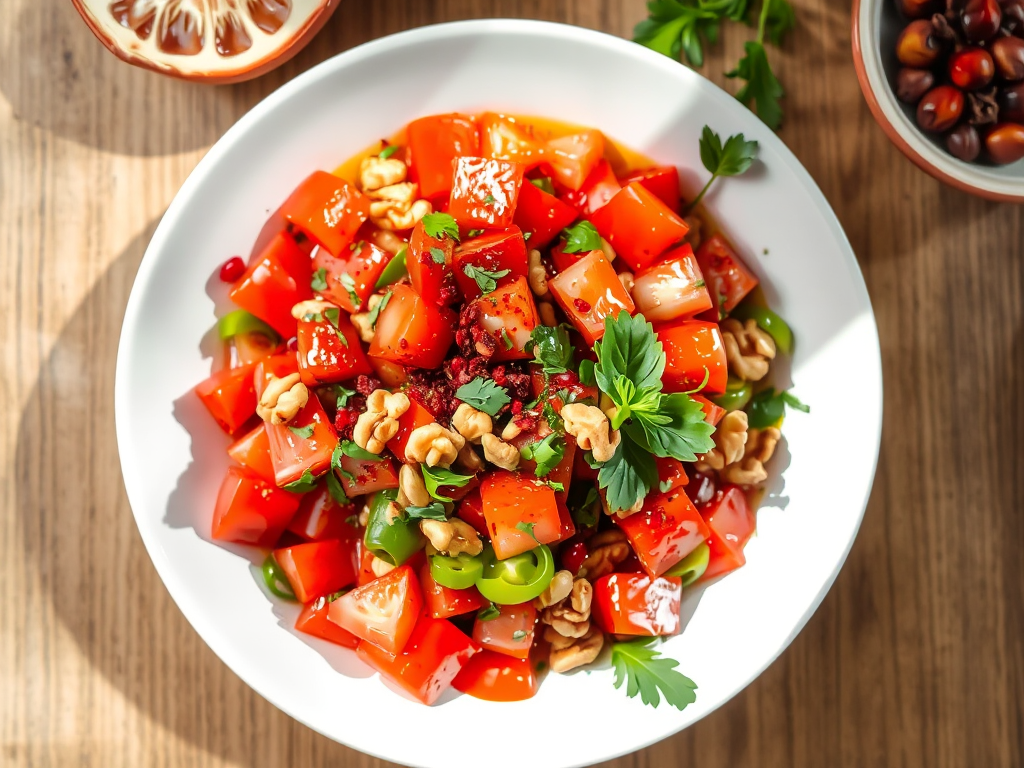 Gavurdağı Salatası - Spicy Tomato and Walnut Salad