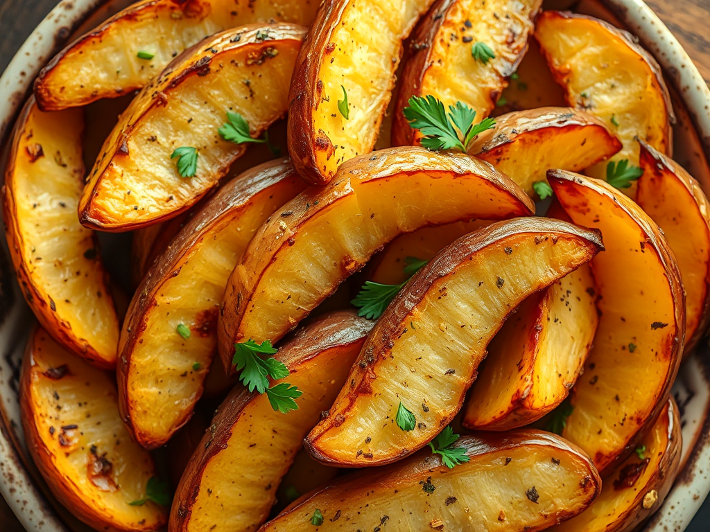 Fırında Patates - Turkish Oven-Roasted Potatoes with Herbs and Lemon