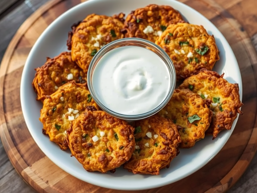 Kabak Mücver - Turkish Zucchini Fritters with Feta and Fresh Herbs