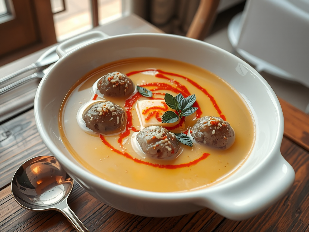 Düğün Çorbası - Turkish Wedding Soup with Lamb and Egg-Lemon Sauce