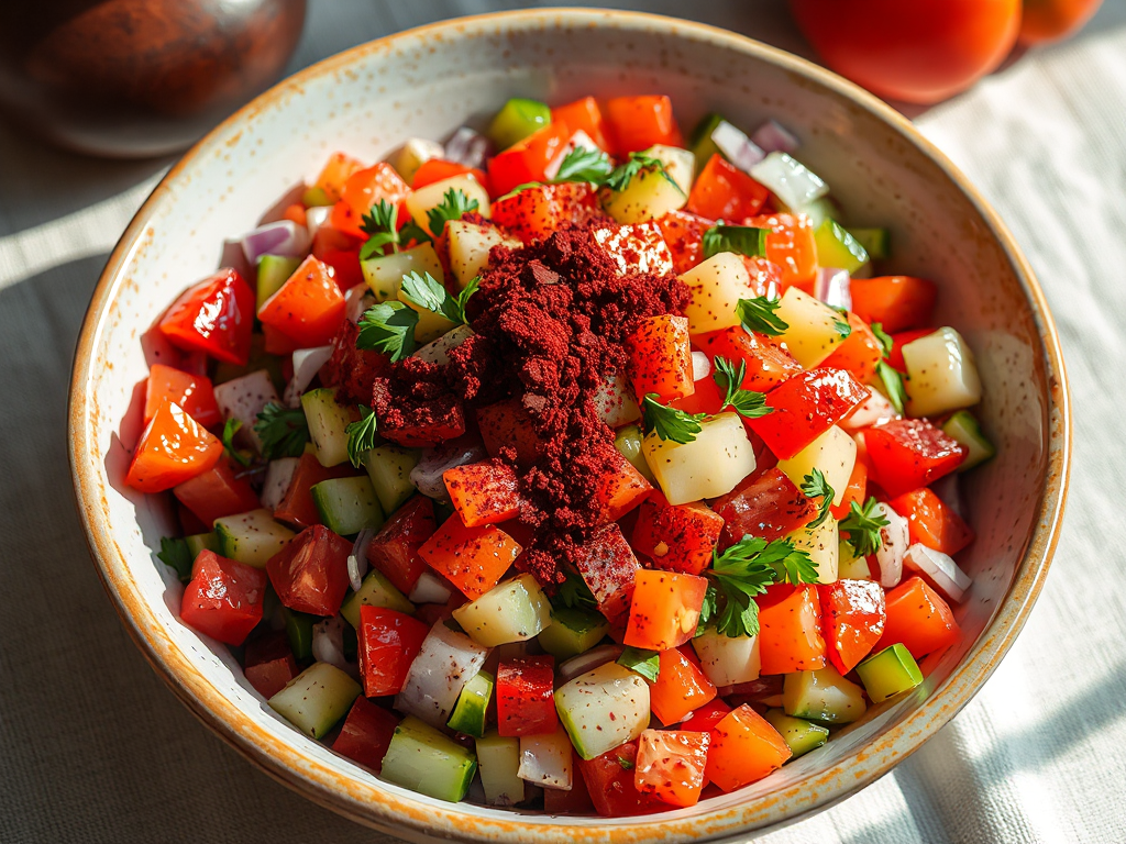 Çoban Salatası - Sumak ve Nar Ekşili Geleneksel Çoban Salatası