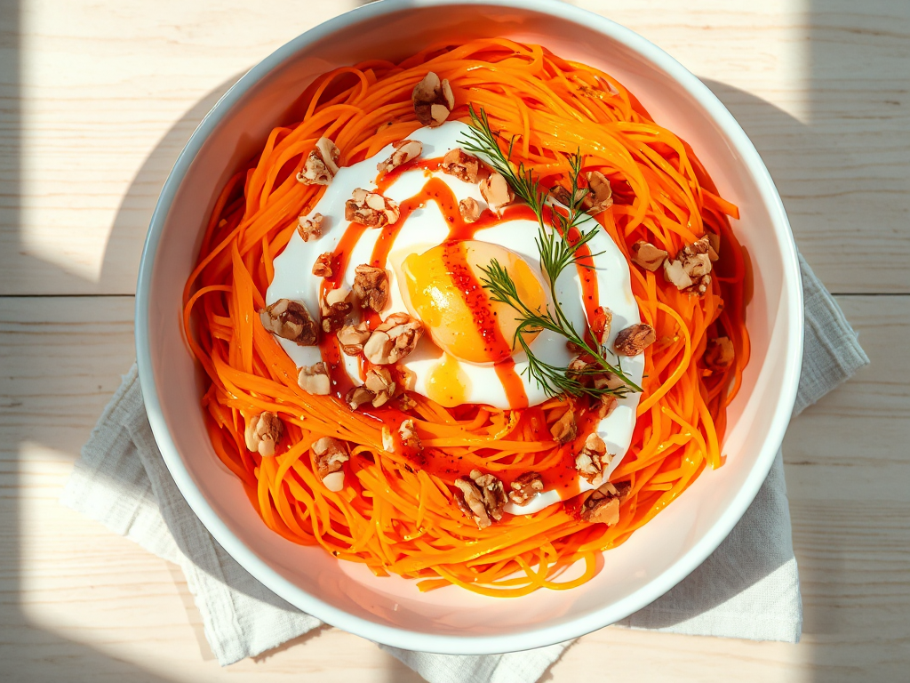 Cevizli Havuç Salatası - Sarımsaklı Yoğurtlu