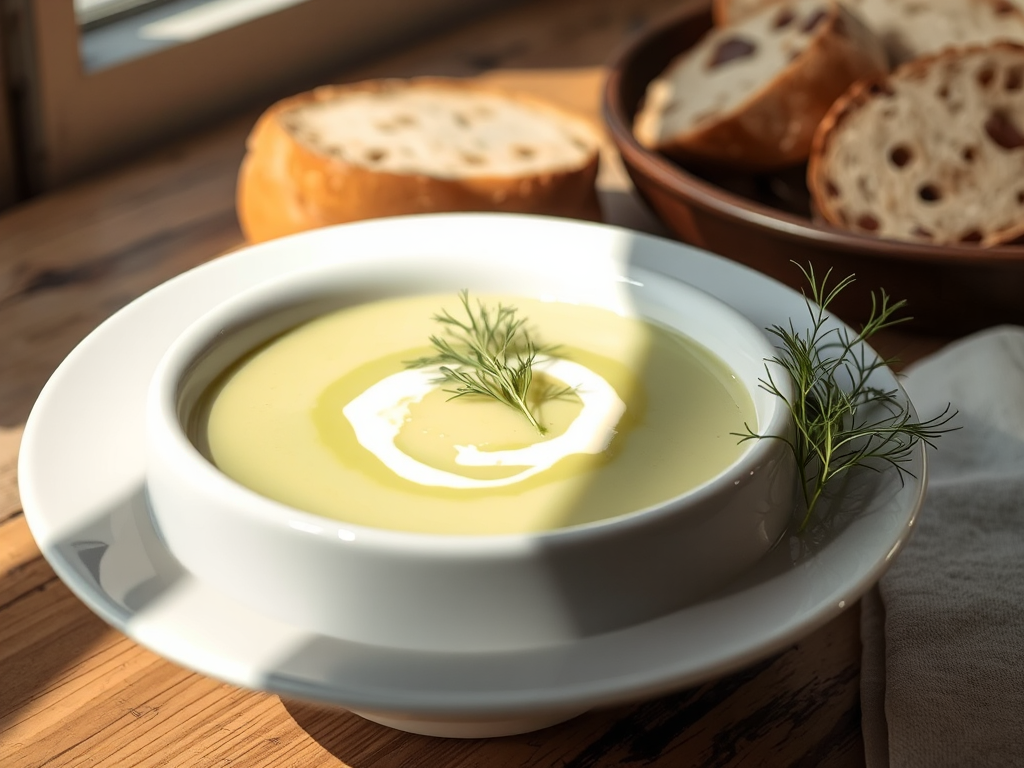 Kereviz Çorbası - Dereotlu ve Limonlu Kremalı Kereviz Çorbası