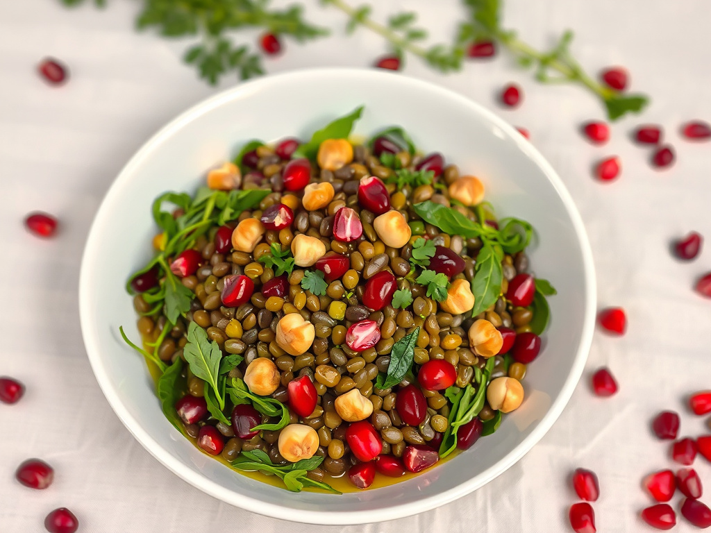 Fındıklı Yeşil Mercimek Salatası - Fındıklı Yeşil Mercimek Salatası