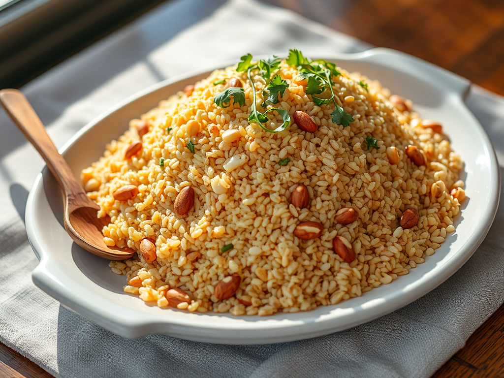Çam Fıstıklı Bulgur Pilavı - Tereyağlı Çam Fıstıklı Bulgur