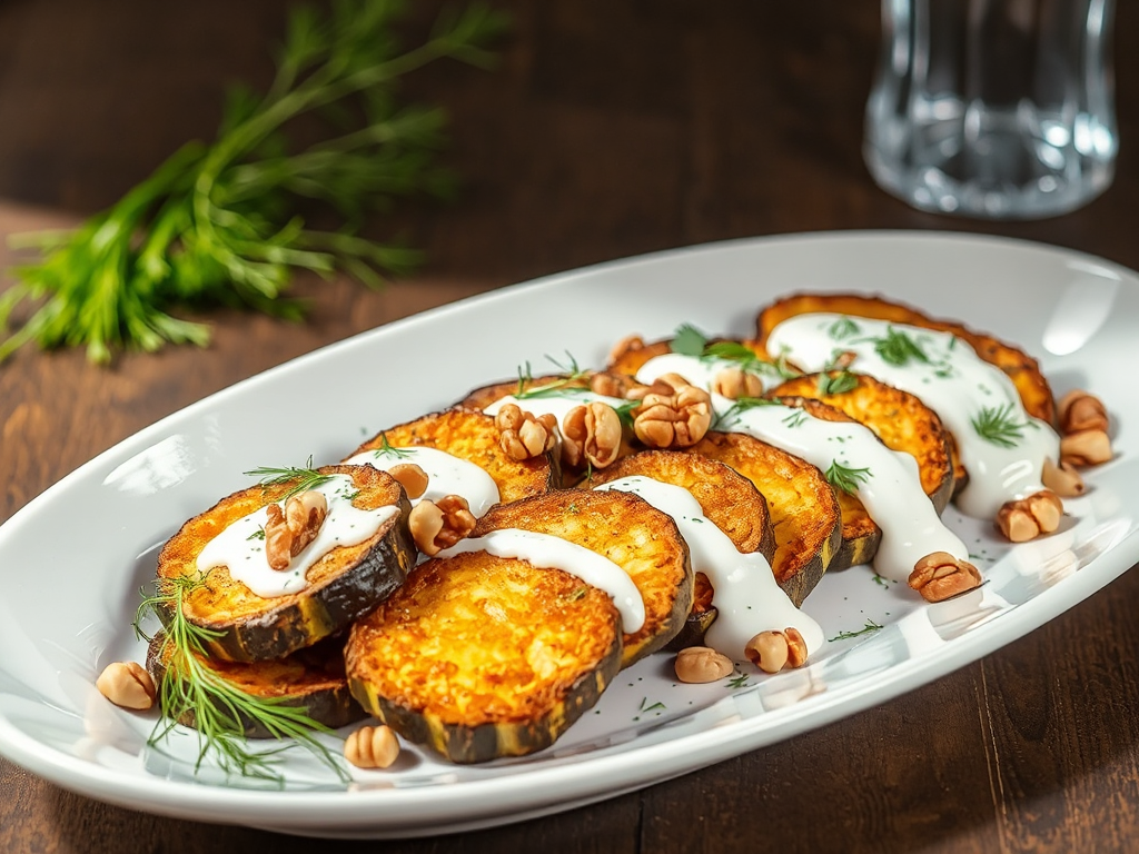 Kabak Salatası - Sarımsaklı Yoğurtlu Cevizli Kabak Salatası