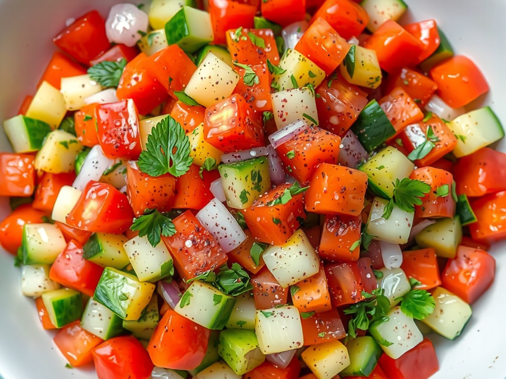 Çoban Salatası - Taze Sebzeli Klasik Türk Çoban Salatası