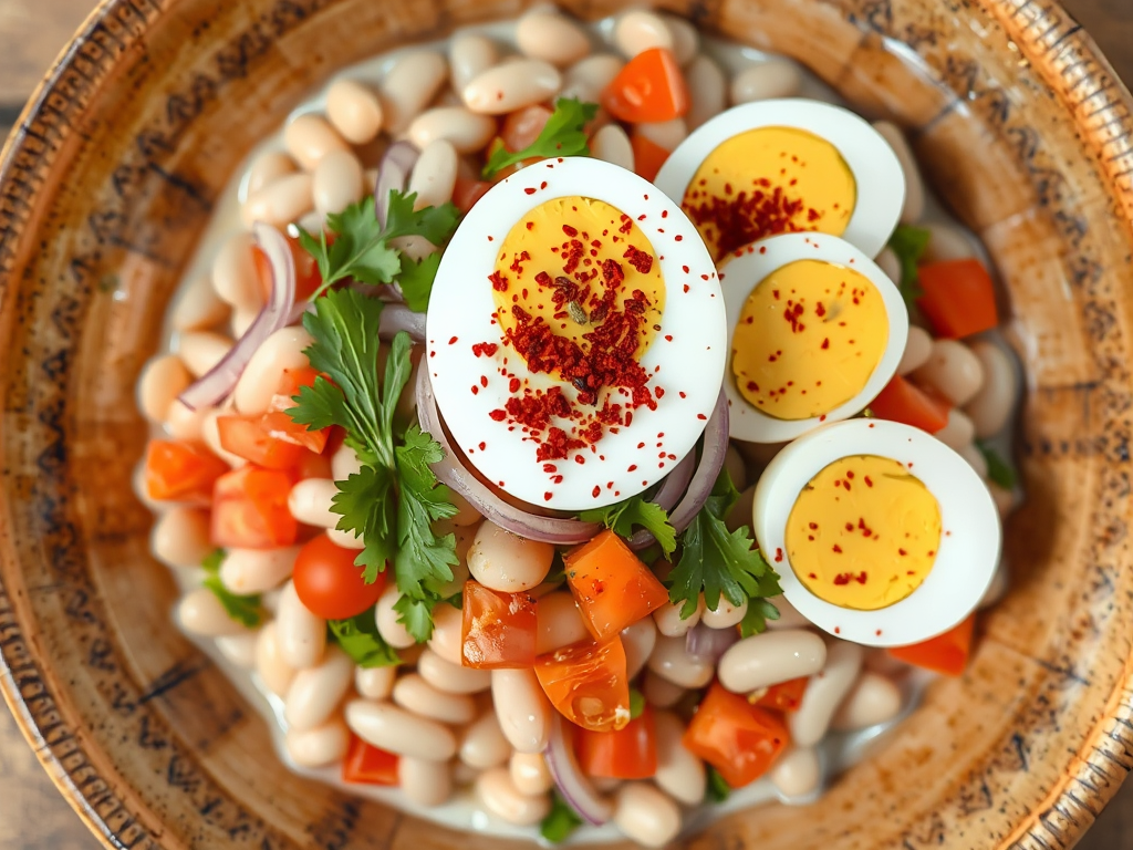 Piyaz - Tahinli Beyaz Fasulye Salatası